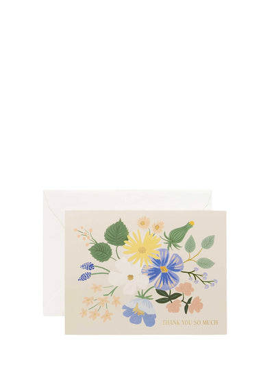 Blue garden party, thank you card