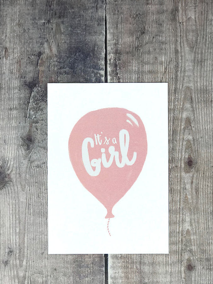 It's a Girl, new baby card