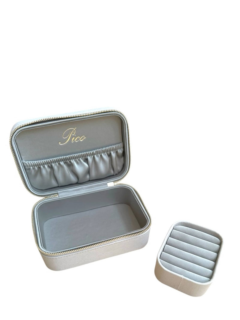 Large trinket box, oyster white or blush pink