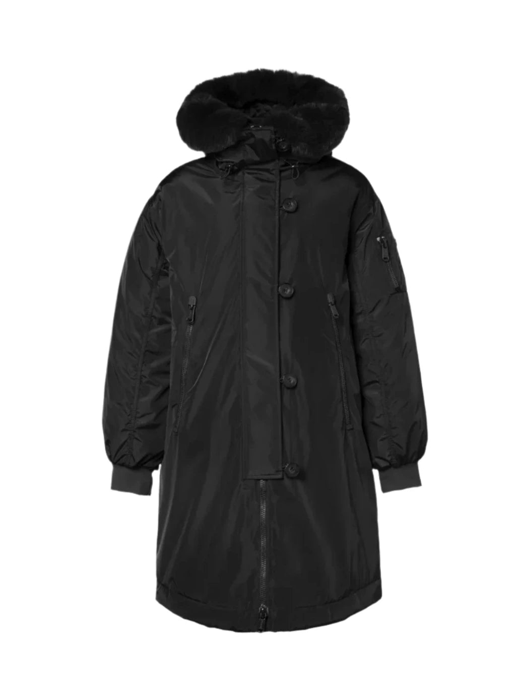 Julia down parka coat, black