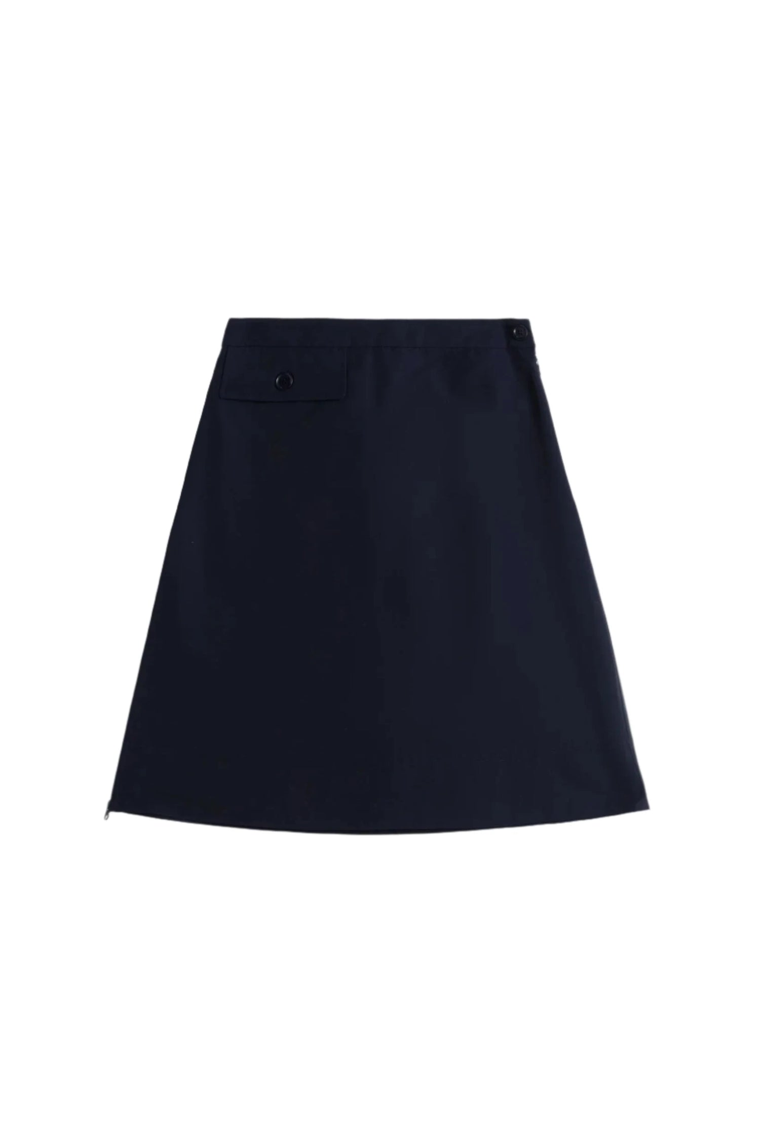 Phoebe cotton-blend skirt, navy blue