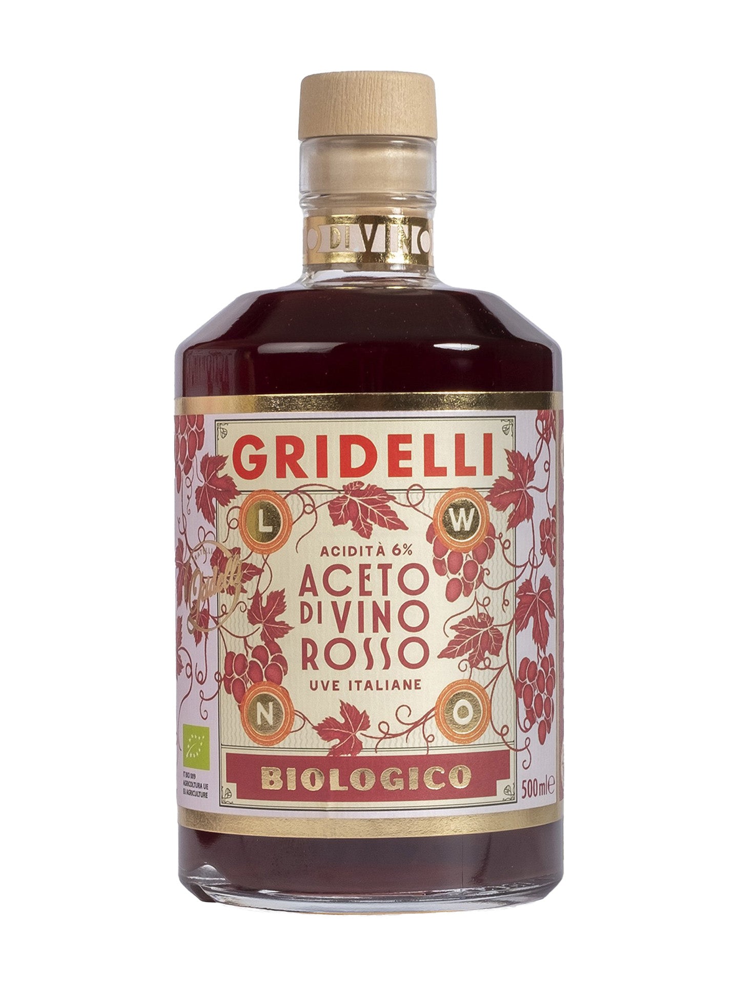 Organic red vinegar Acetato vino rosso (500 ml)