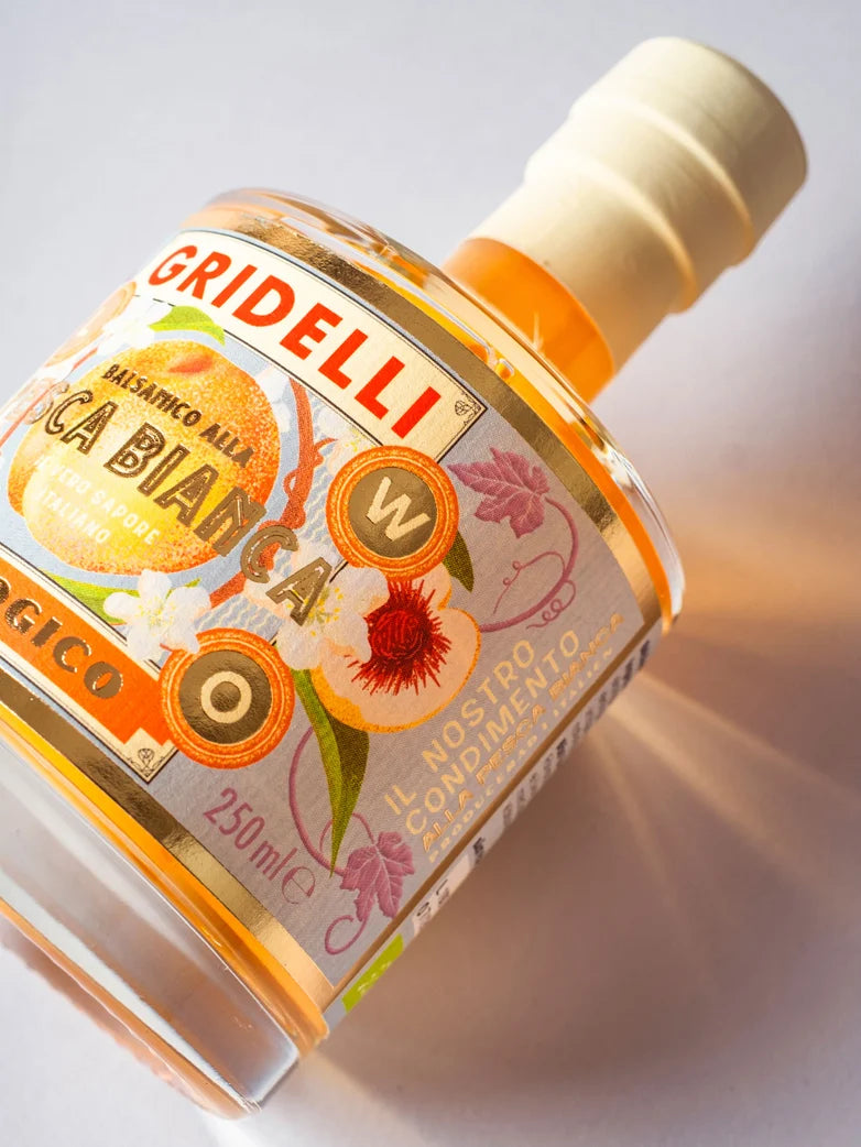 Gridelli: Balsamic Vinegar Aceto Balsamico Al Pesca Bianca 