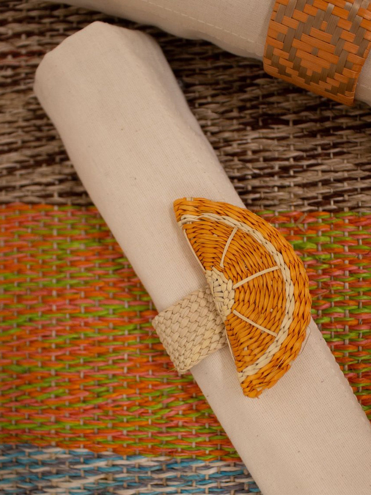 Orange slice napkin ring