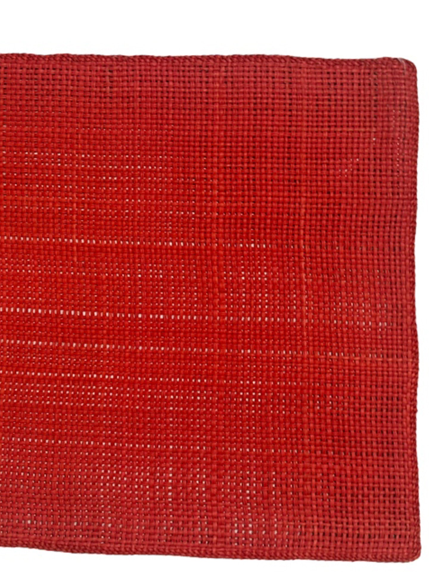 Straw placemat, red