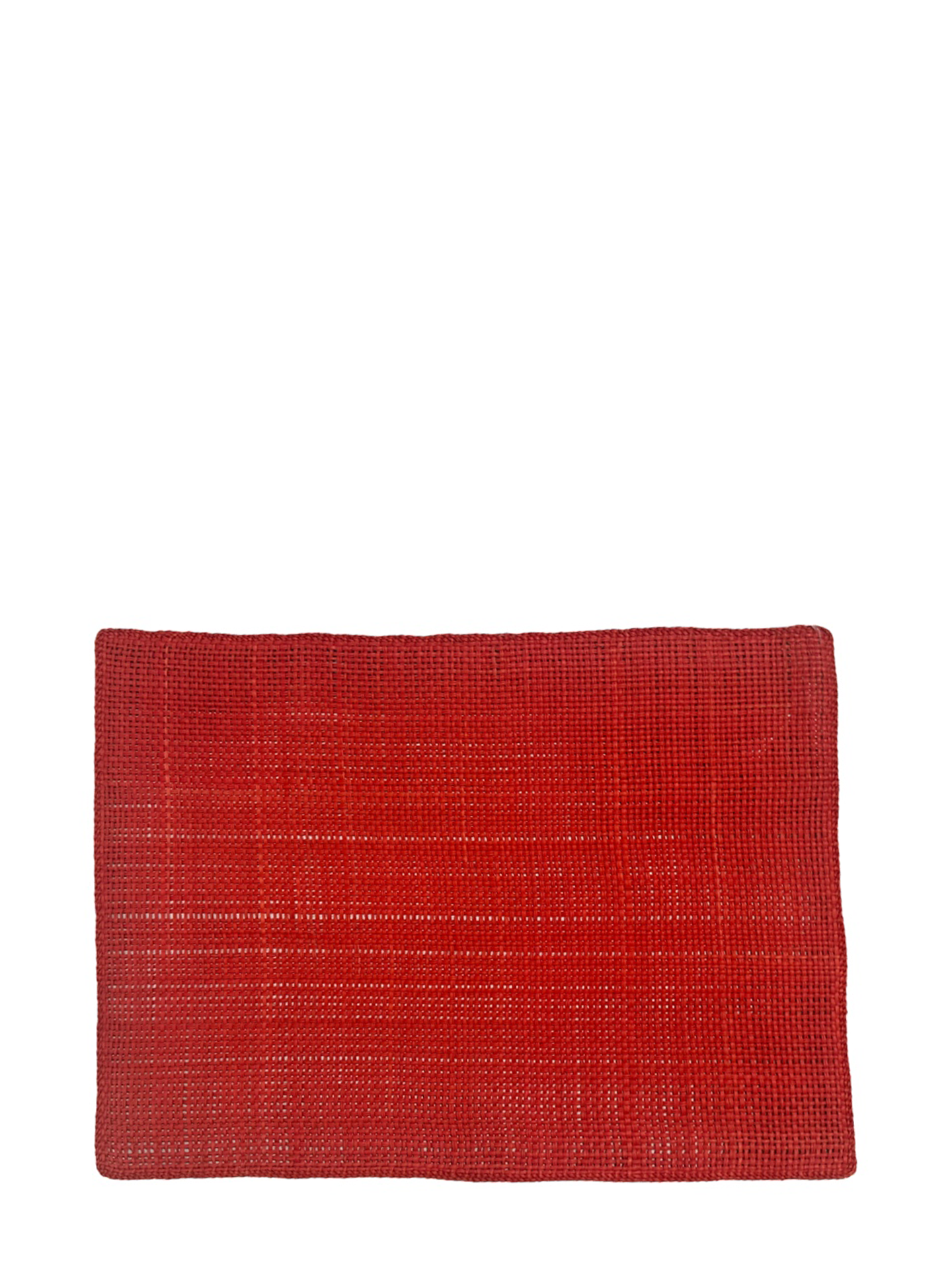 Straw placemat, red