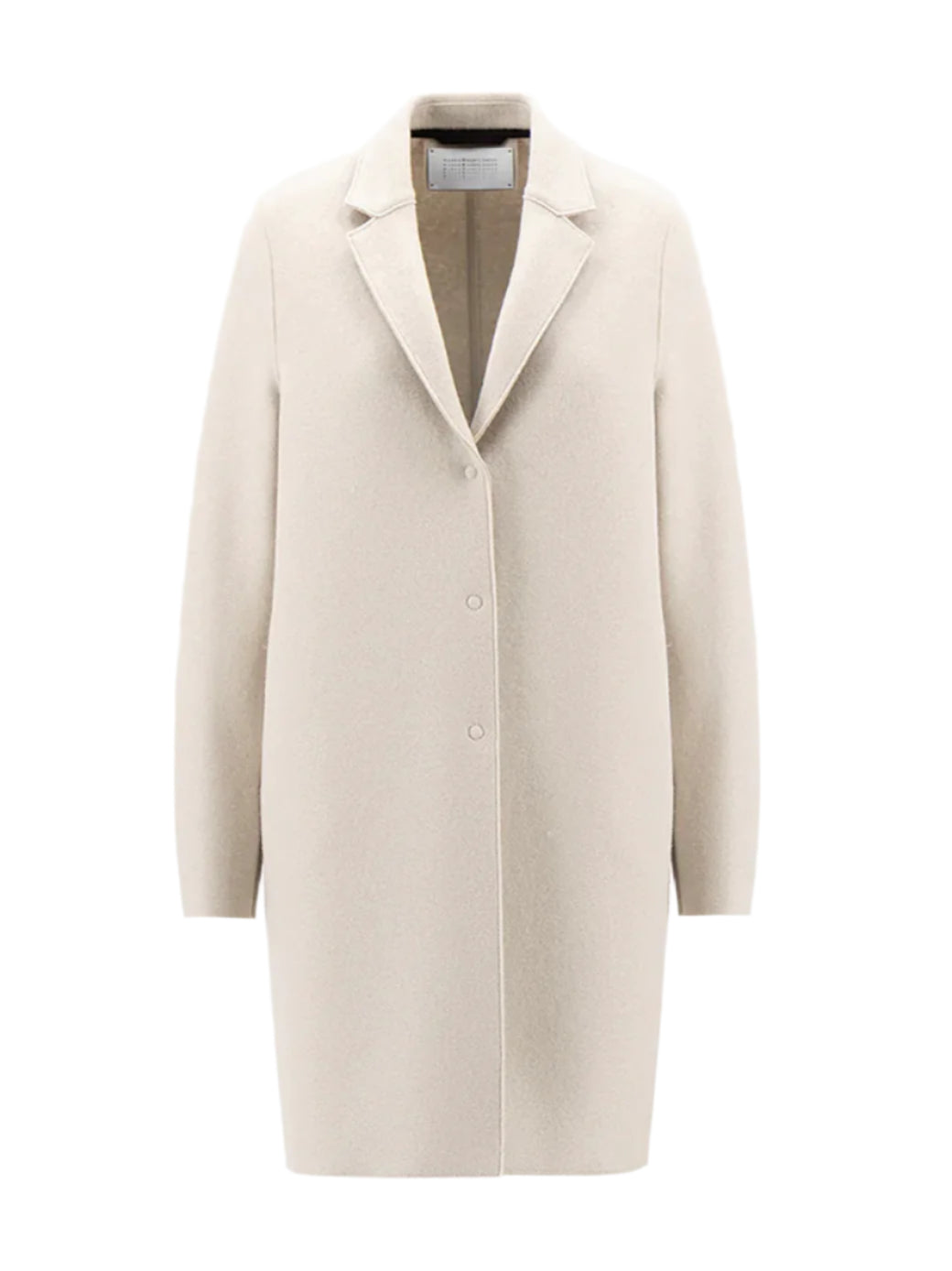 Cocoon coat light pressed wool, cream