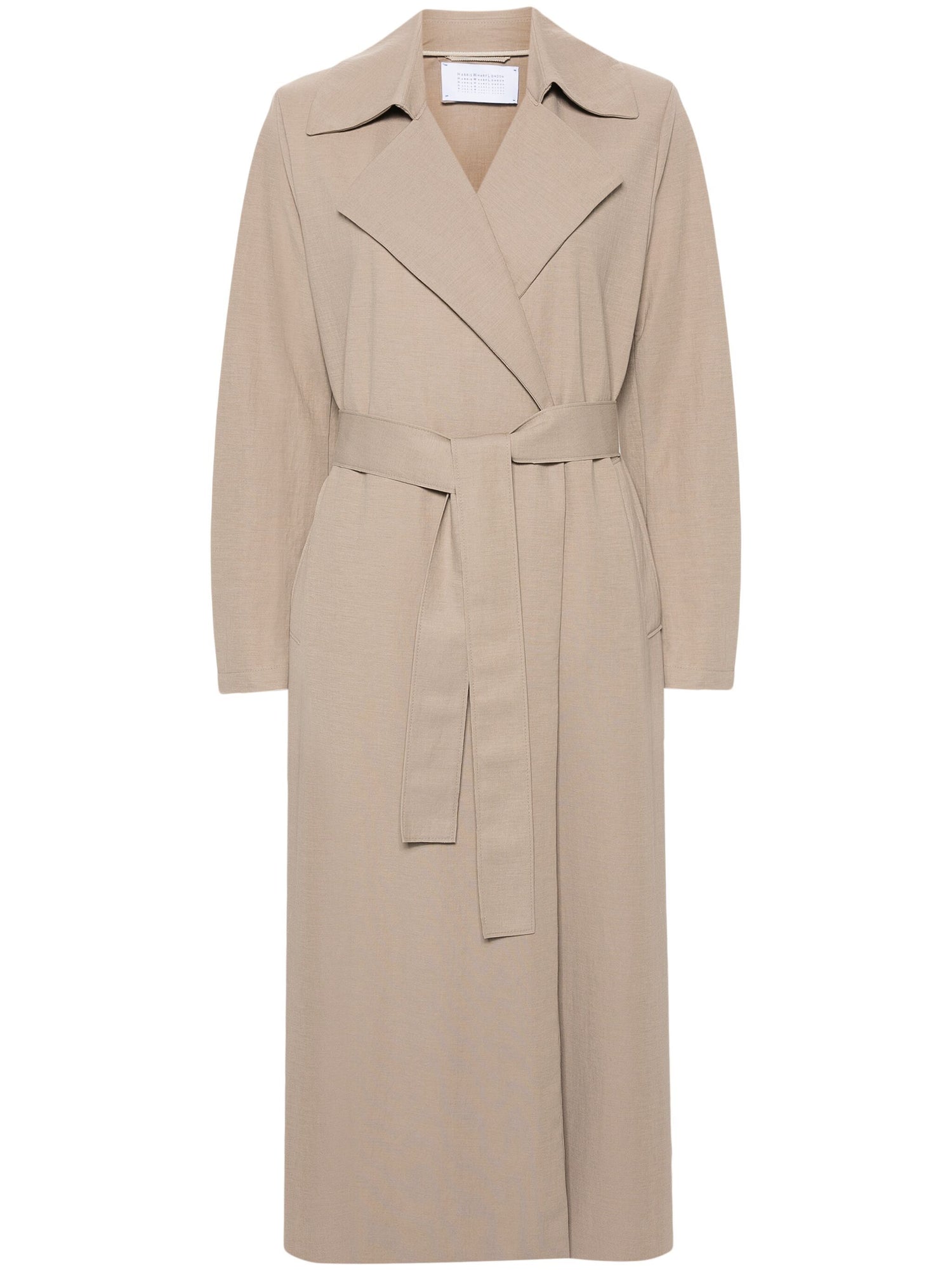 Long trench coat rayon, dove