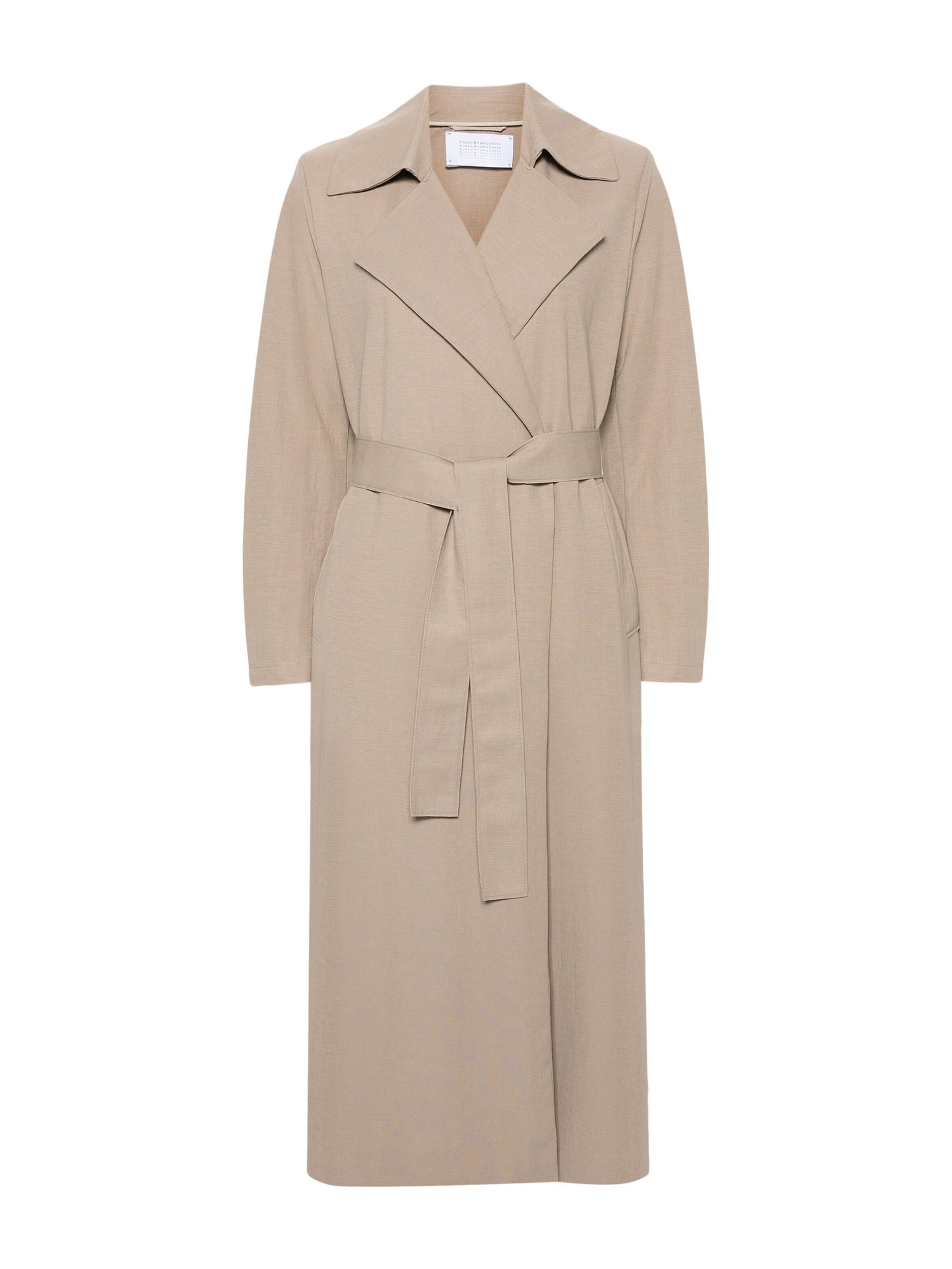 Long trench coat rayon, dove