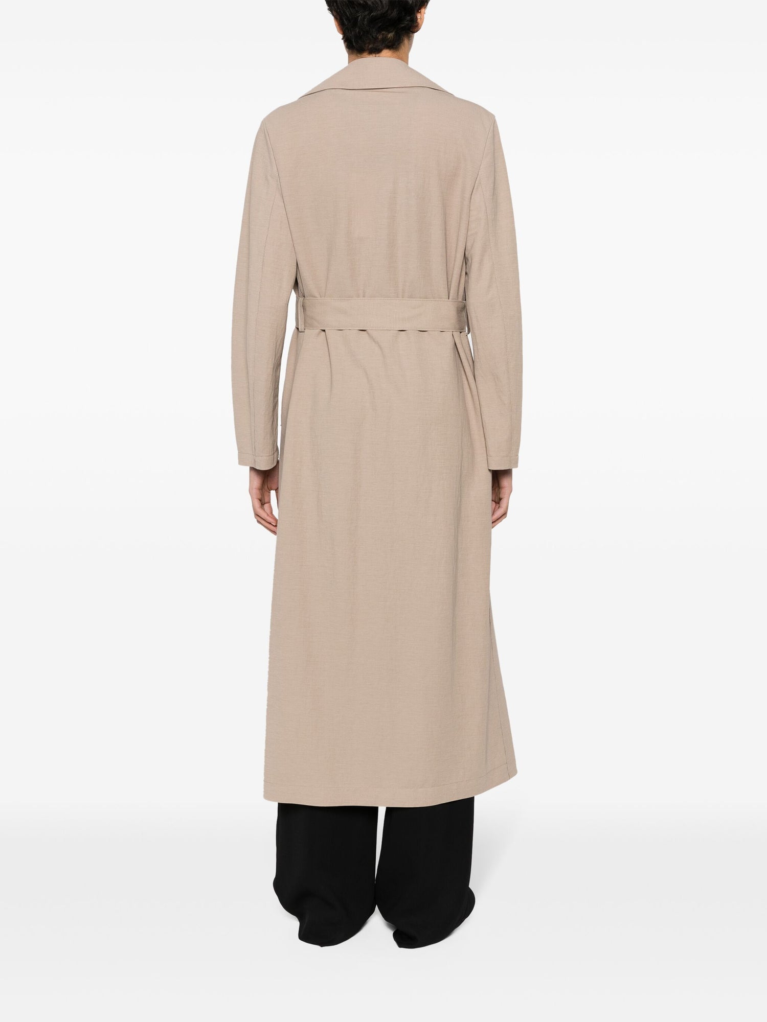 Long trench coat rayon, dove