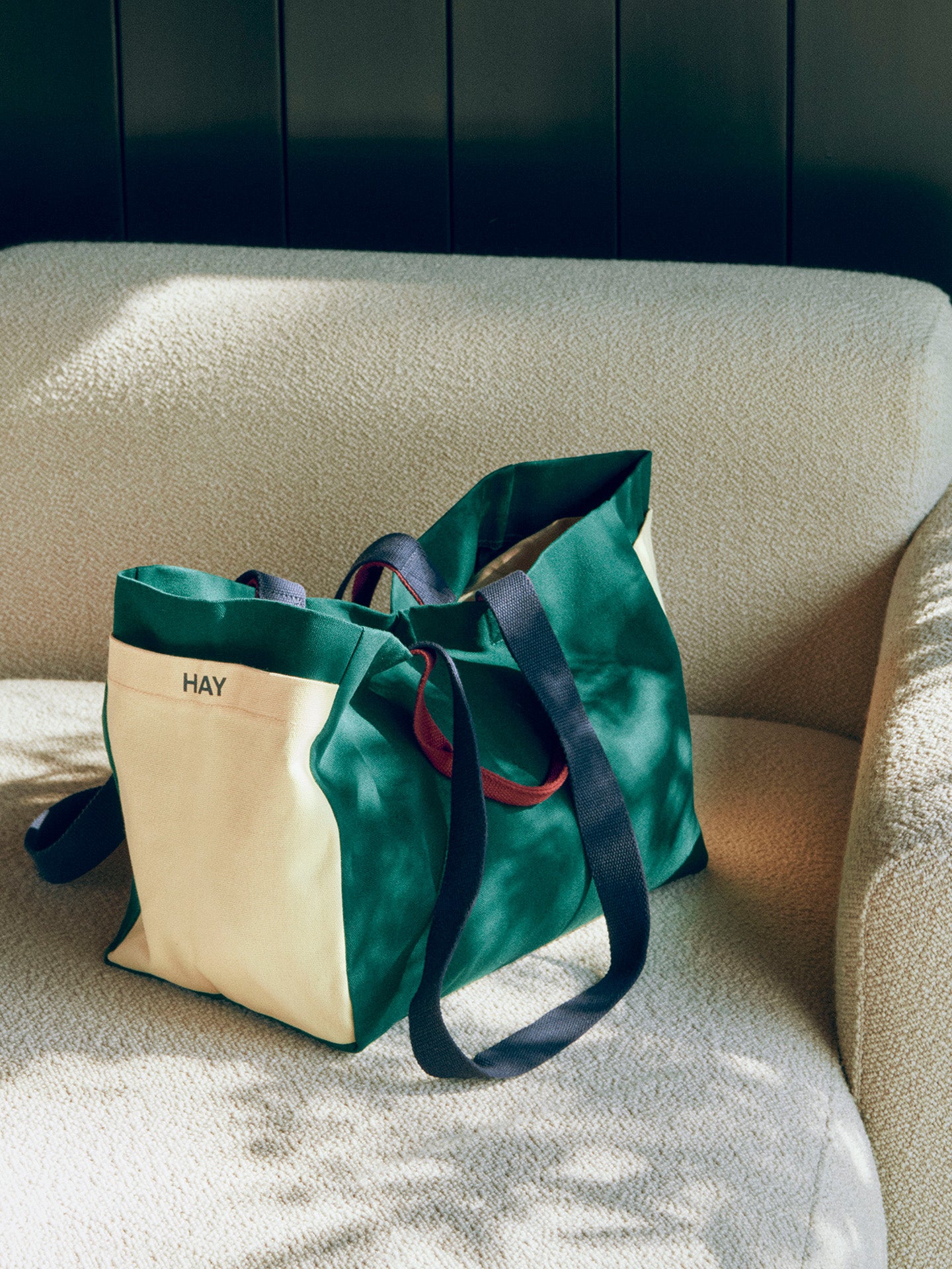 Medium organic cotton weekend bag, 3 colours