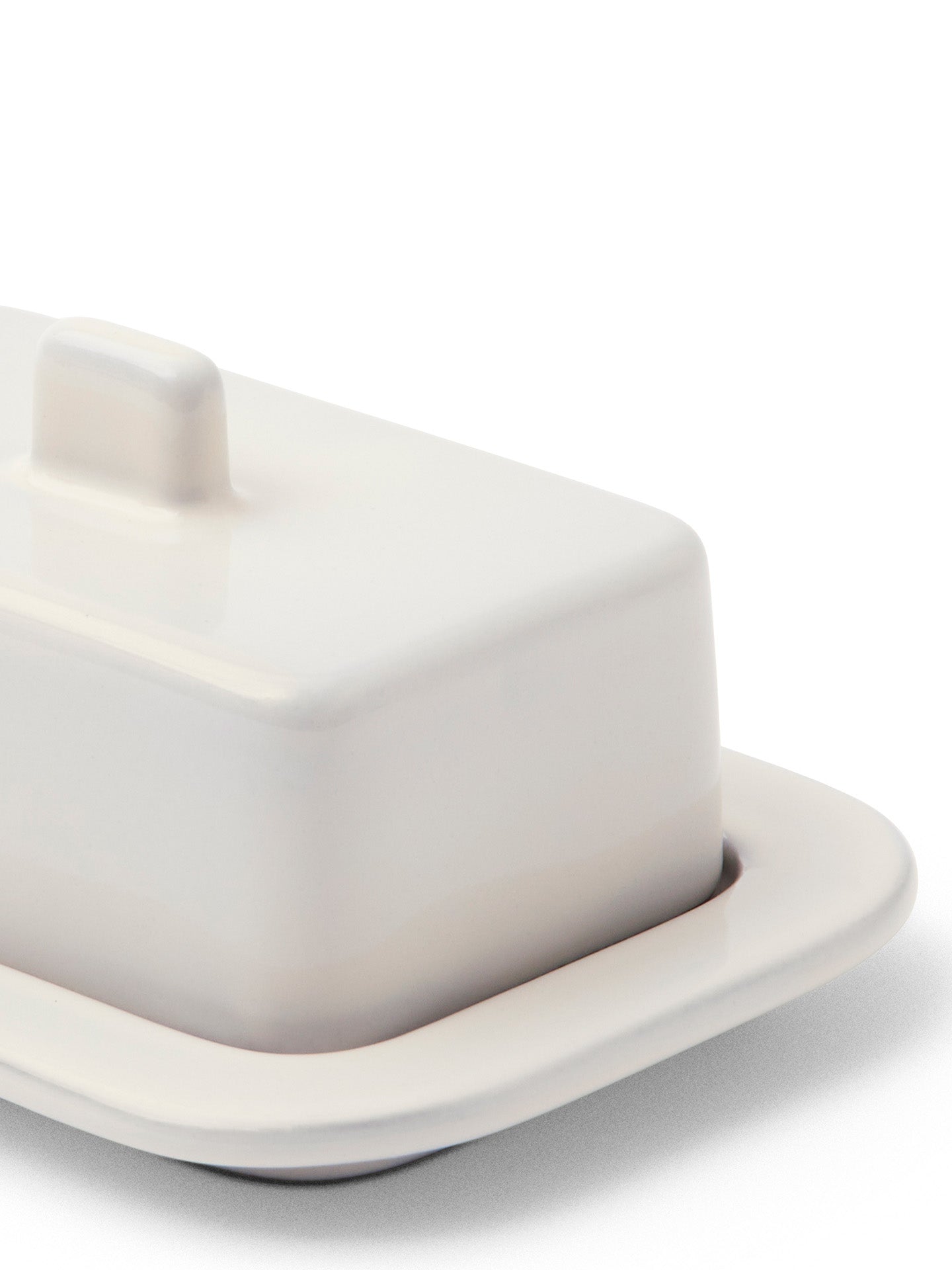 Barro Butter Dish, Off-white