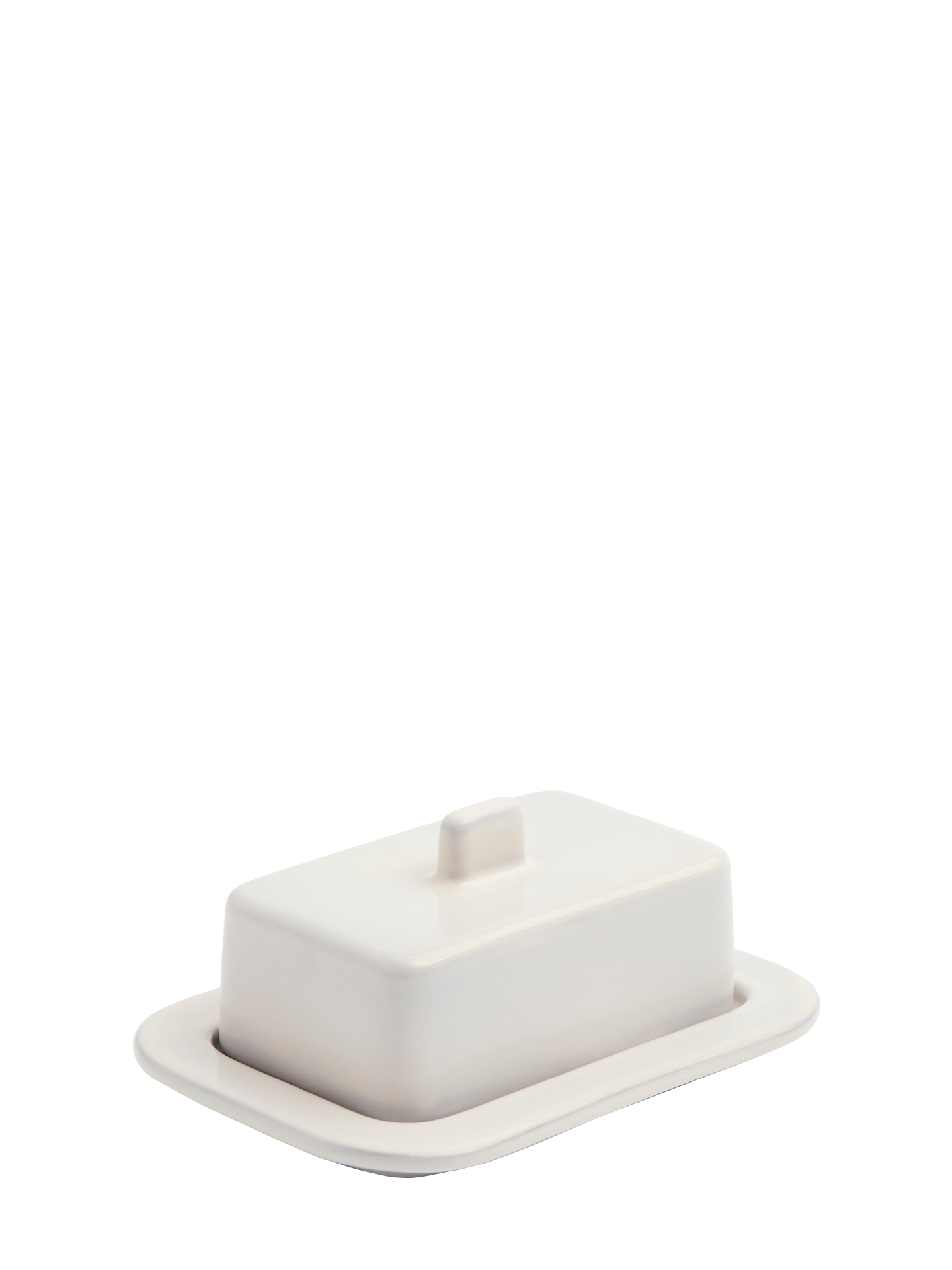 Barro Butter Dish, Off-white