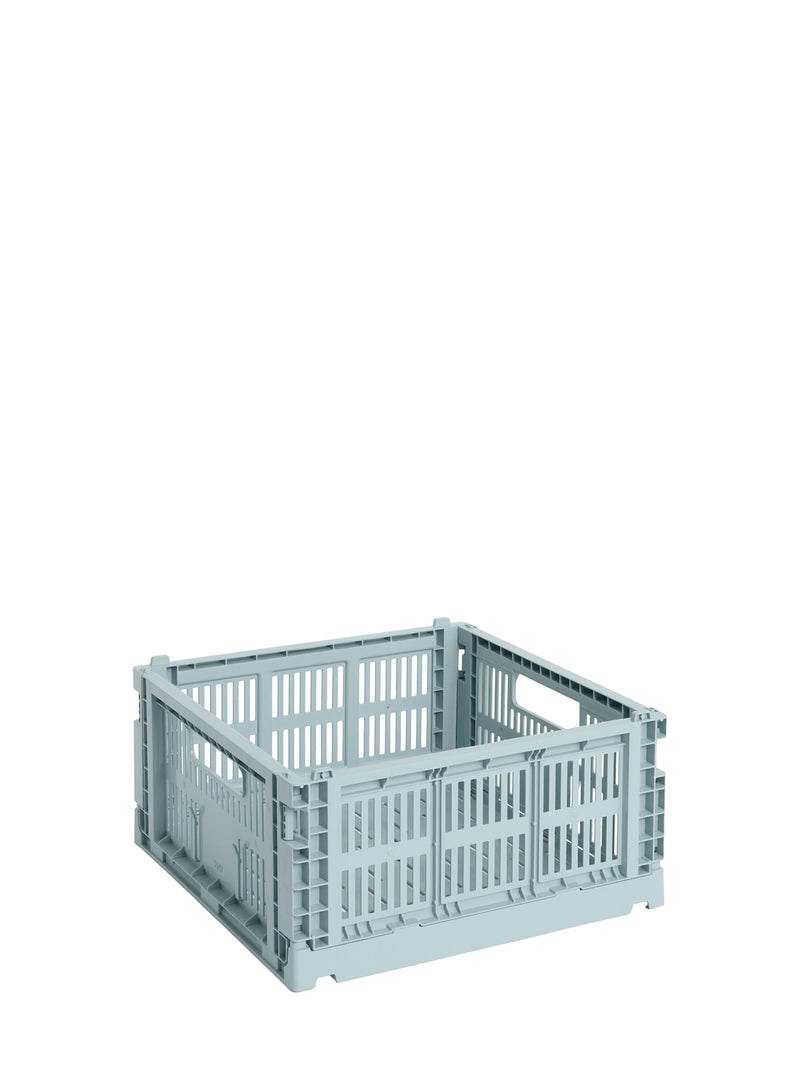 Light blue crate on a white background