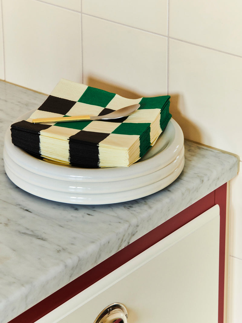 Lunch pattern paper napkins, multiple colours