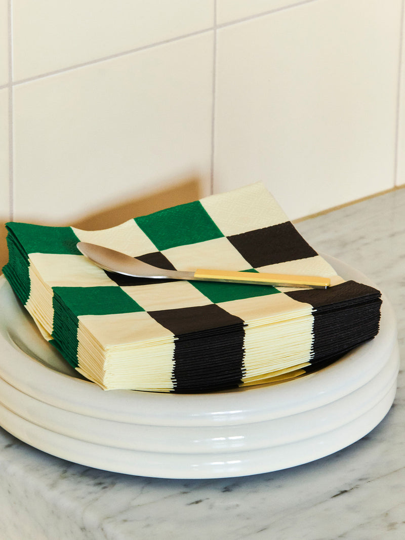 Lunch pattern paper napkins, multiple colours
