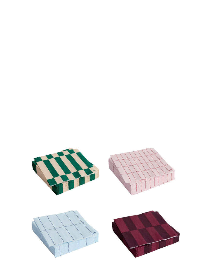 Pattern cocktail napkins set of 20, 4 colour combos