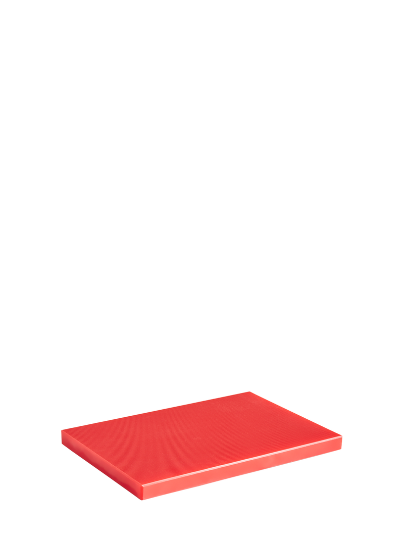 Bright tomato red plastic chopping board
