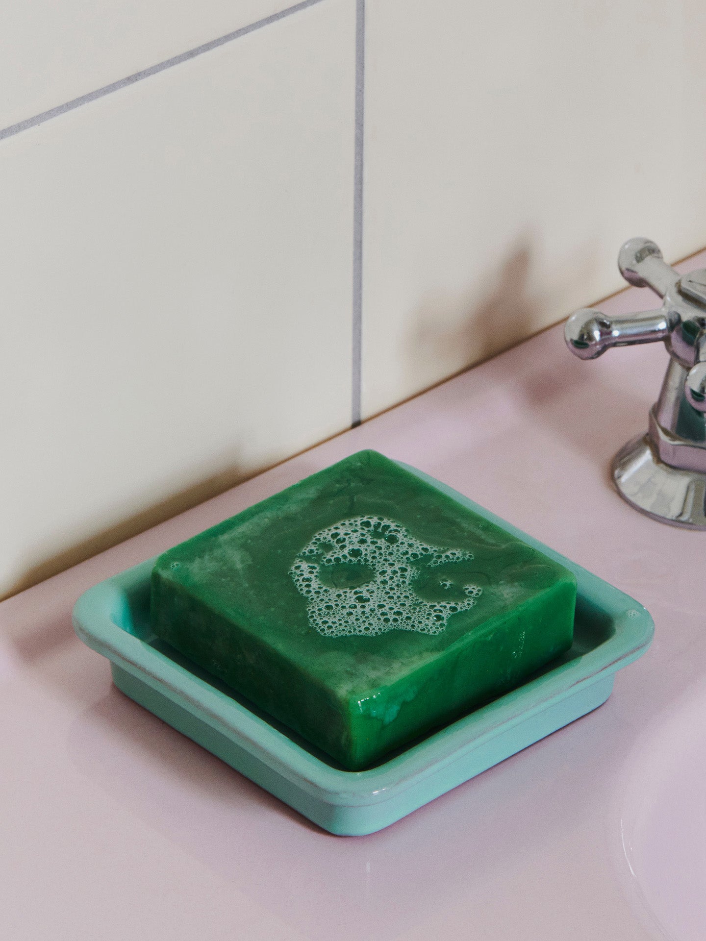 Soap dish, light blue or light green