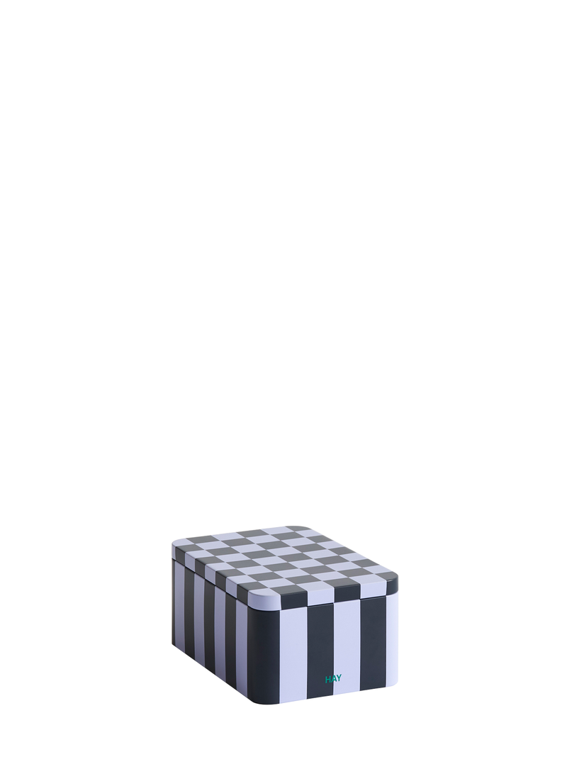 Tin S container, 4 colour combos