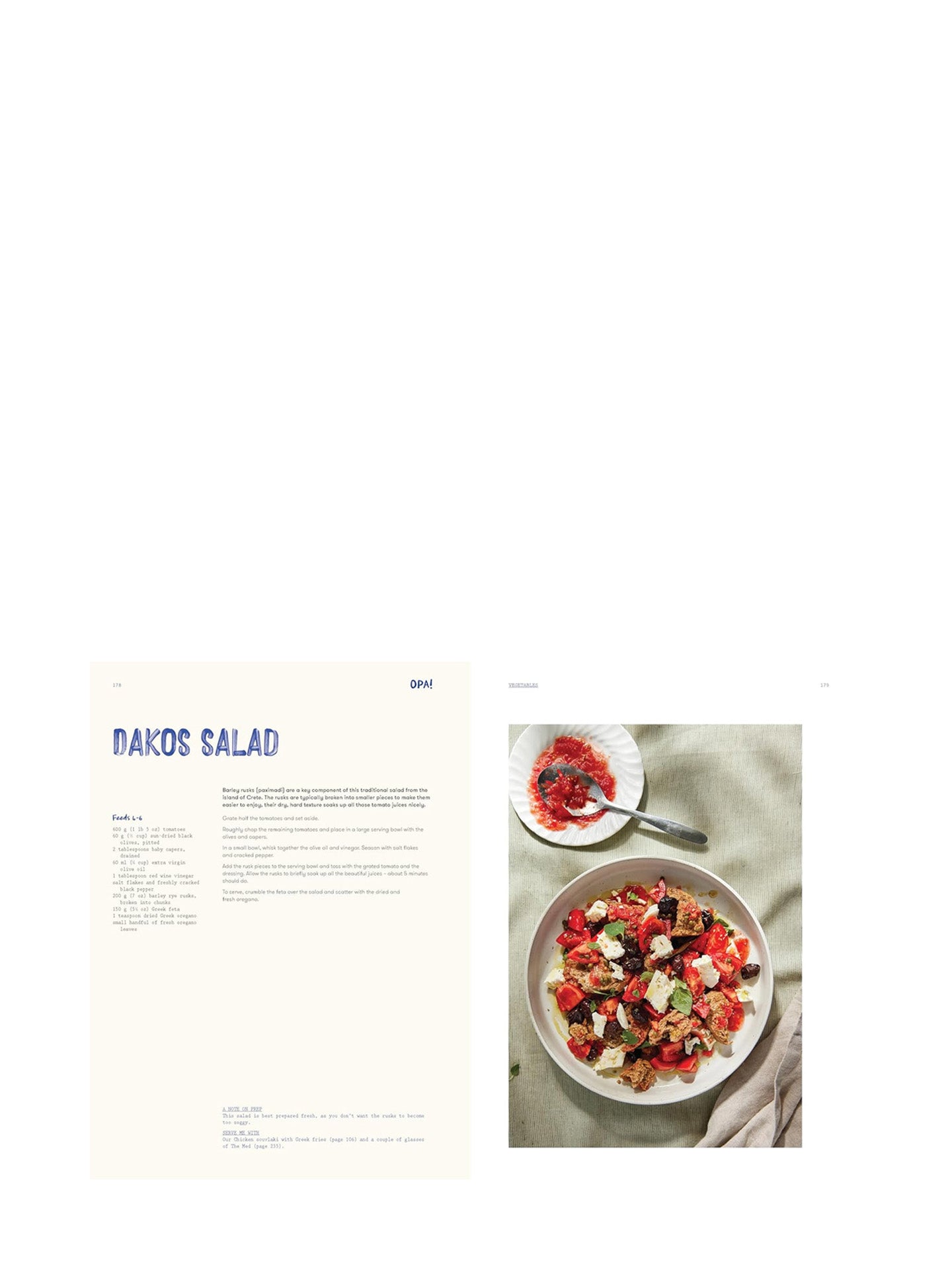 OPA! Recipes inspired by Greek tavernas