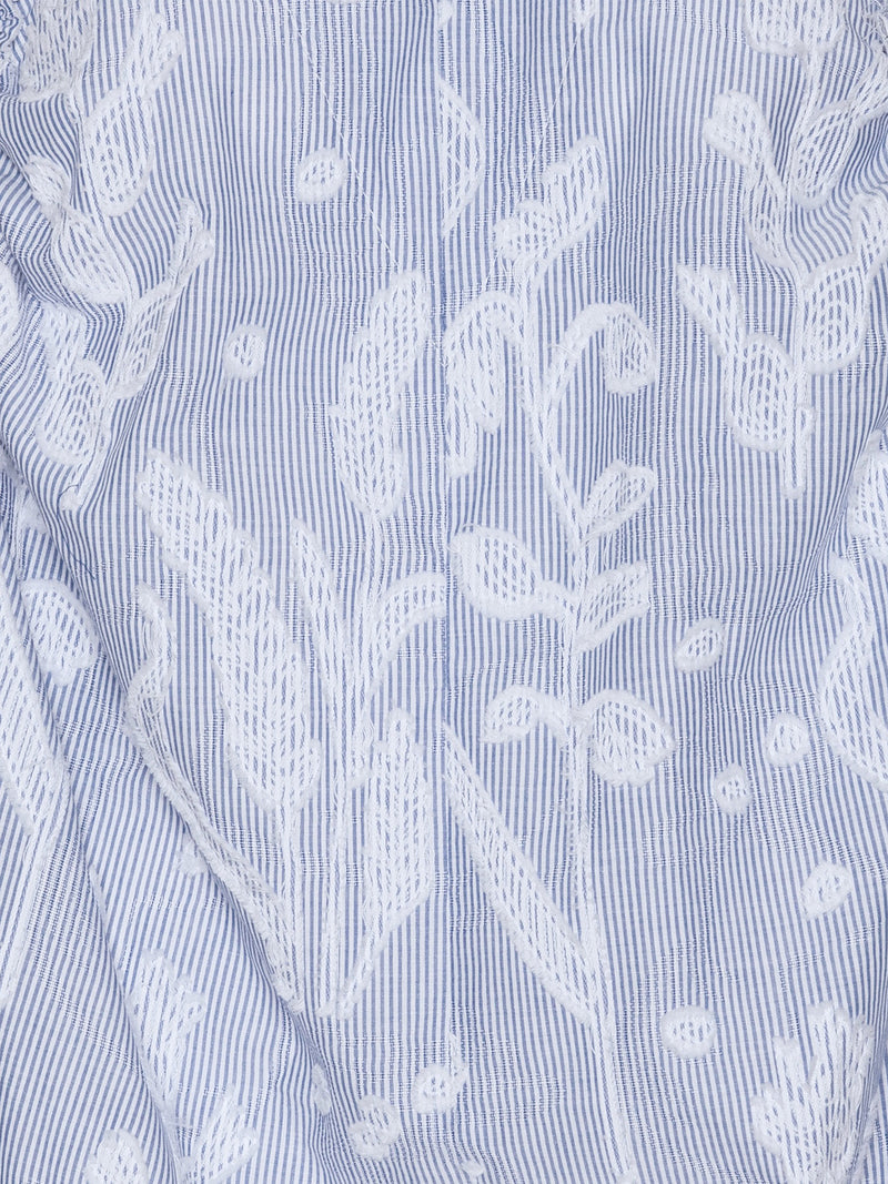 Insurance loose cotton dress, crops blue