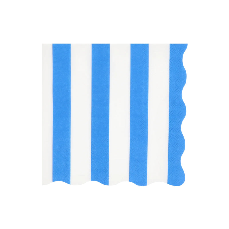 Blue and white striped pattern on a white background