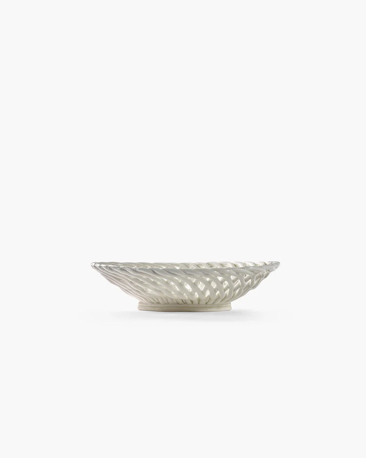 Decorative bowl with a geometric pattern on a white background