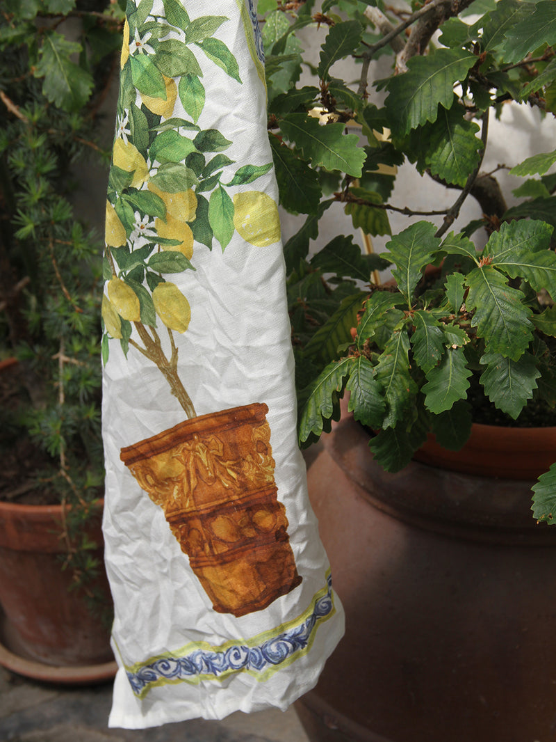 Lemon coccio linen tea towel (50x70cm)