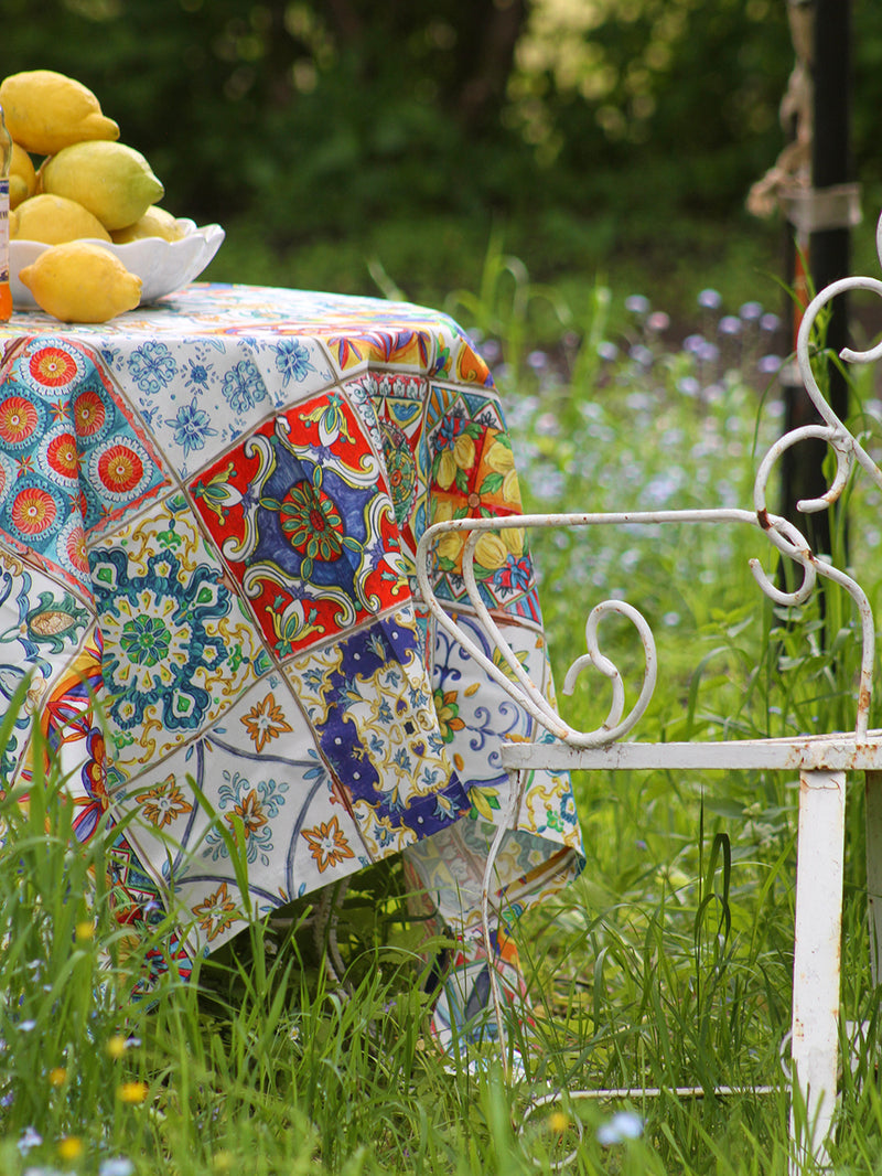 Camastra cotton tablecloth (160x230cm), multi