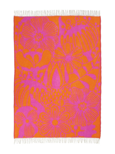 Blomranka wool blanket, 2 colour options