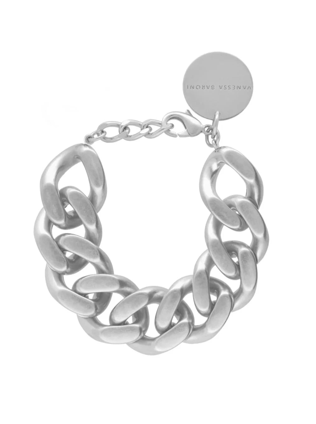 Flat chain bracelet, silver vintage
