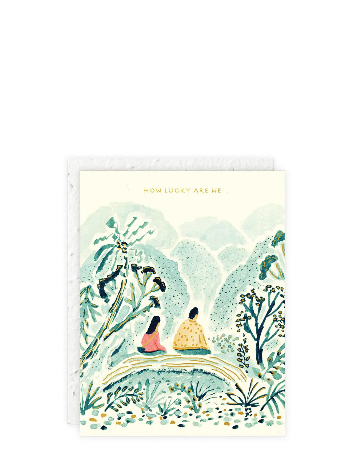 How lucky are we, love & friendship card (plantable envelope)