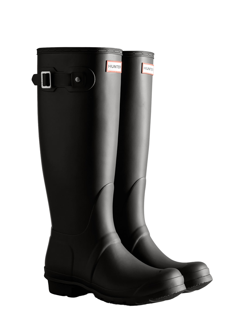 Women's original tall hunter tri logo boot, black