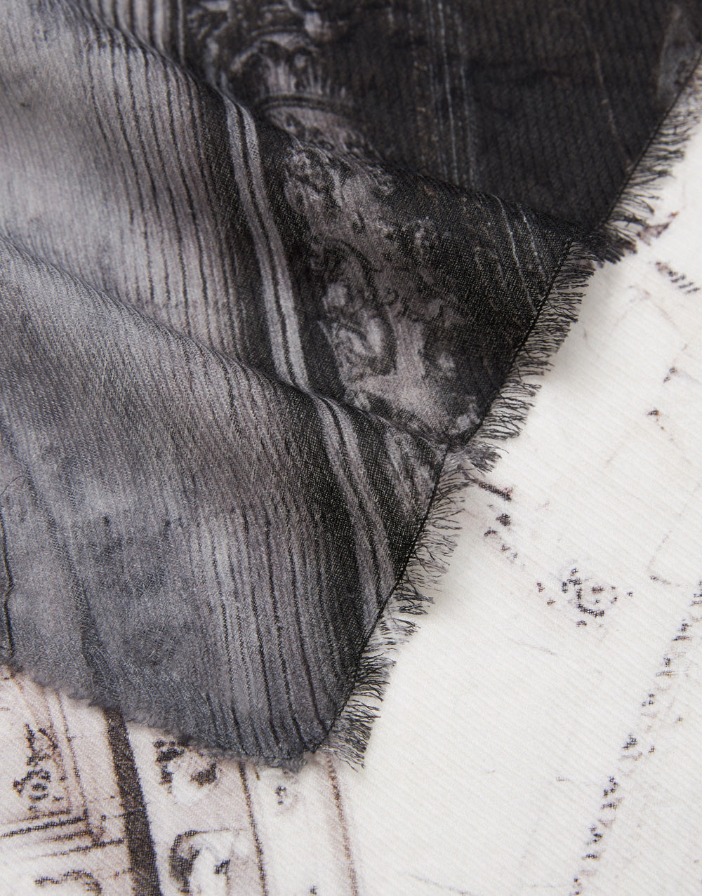 Chiesa S.Maria printed stole, dark grey print