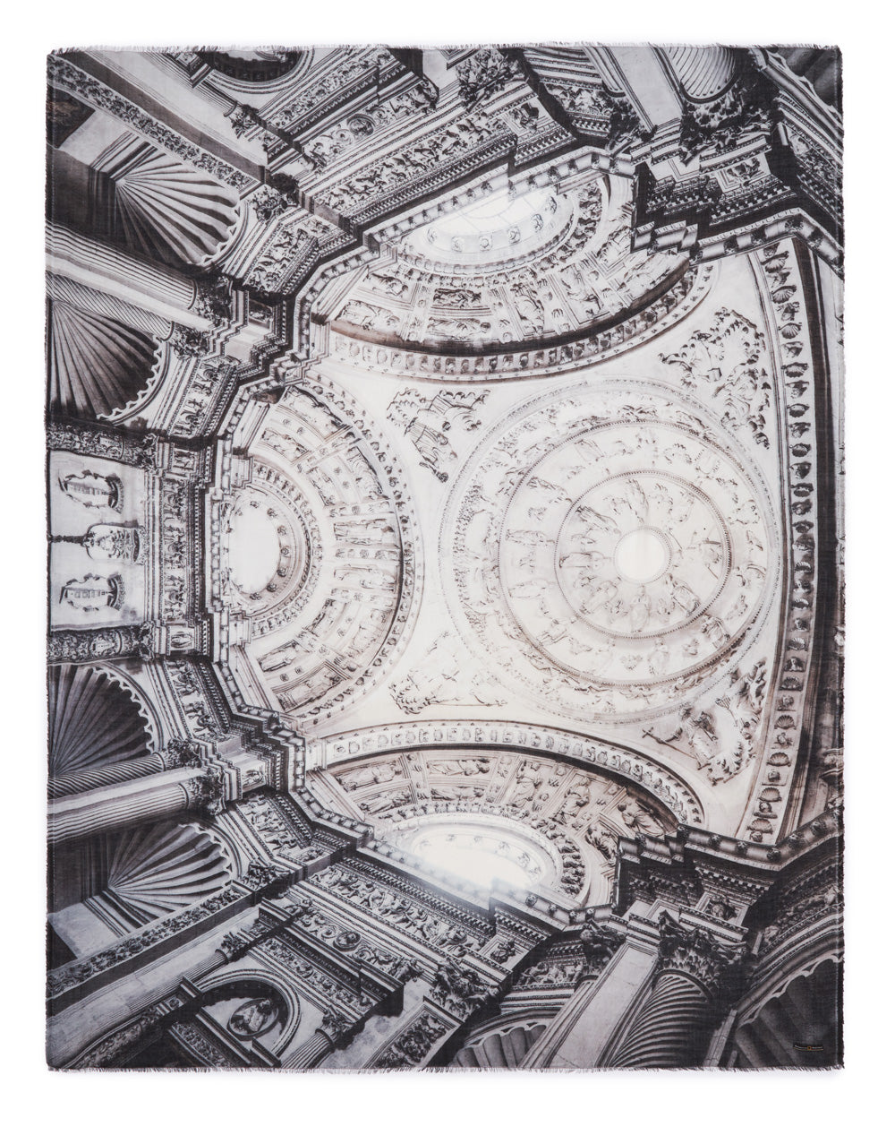 Chiesa S.Maria printed stole, dark grey print