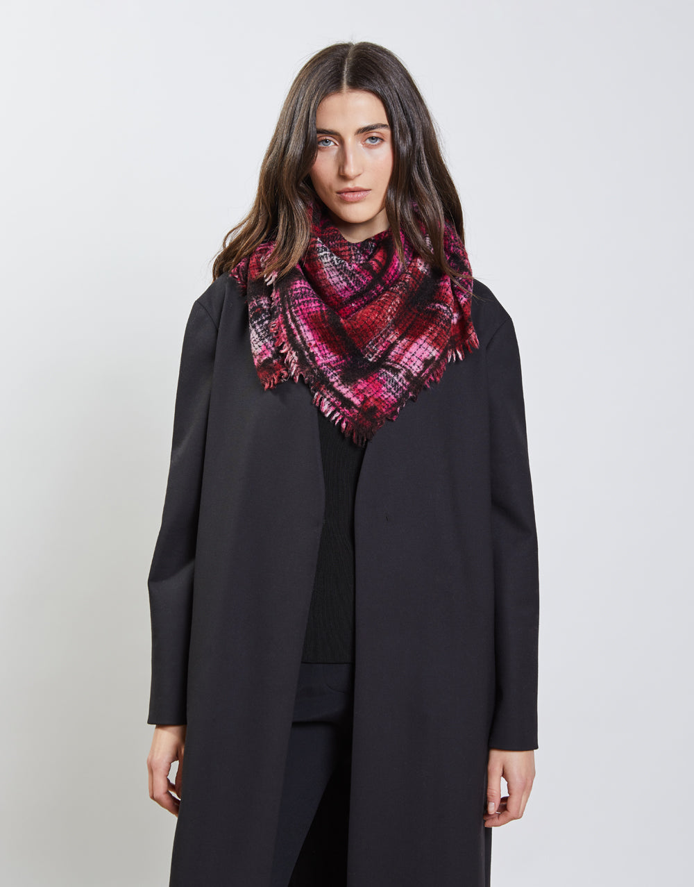 Milotto geometric scarf, pink multicolour