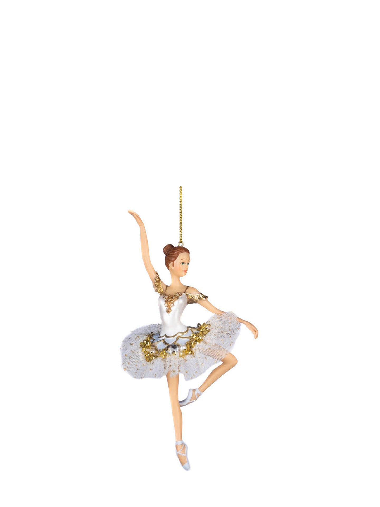 Ice blue tulle ballerina ornament, passé
