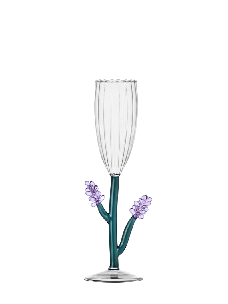 Lavender champagne flute, Botanica collection