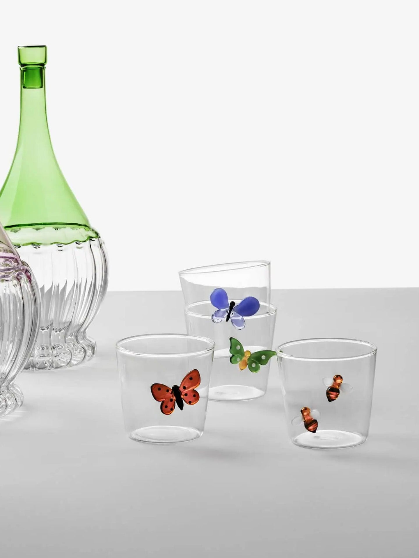 Red-brown Butterfly tumbler, Garden Picnic Collection