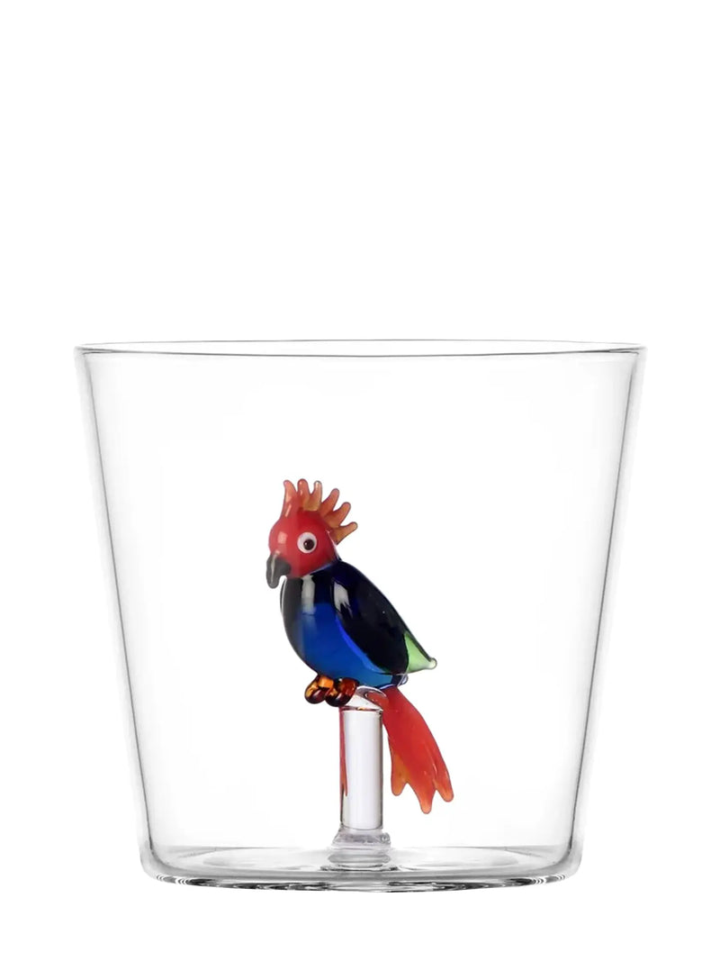 Red-blue cockatoo tumbler, talking trees collection