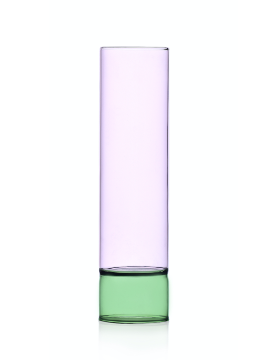 Bamboo Grove duotone small vase, green/pink (27 cm)