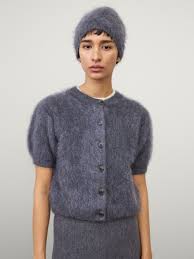 Brushed cashmere beanie, graphite grey