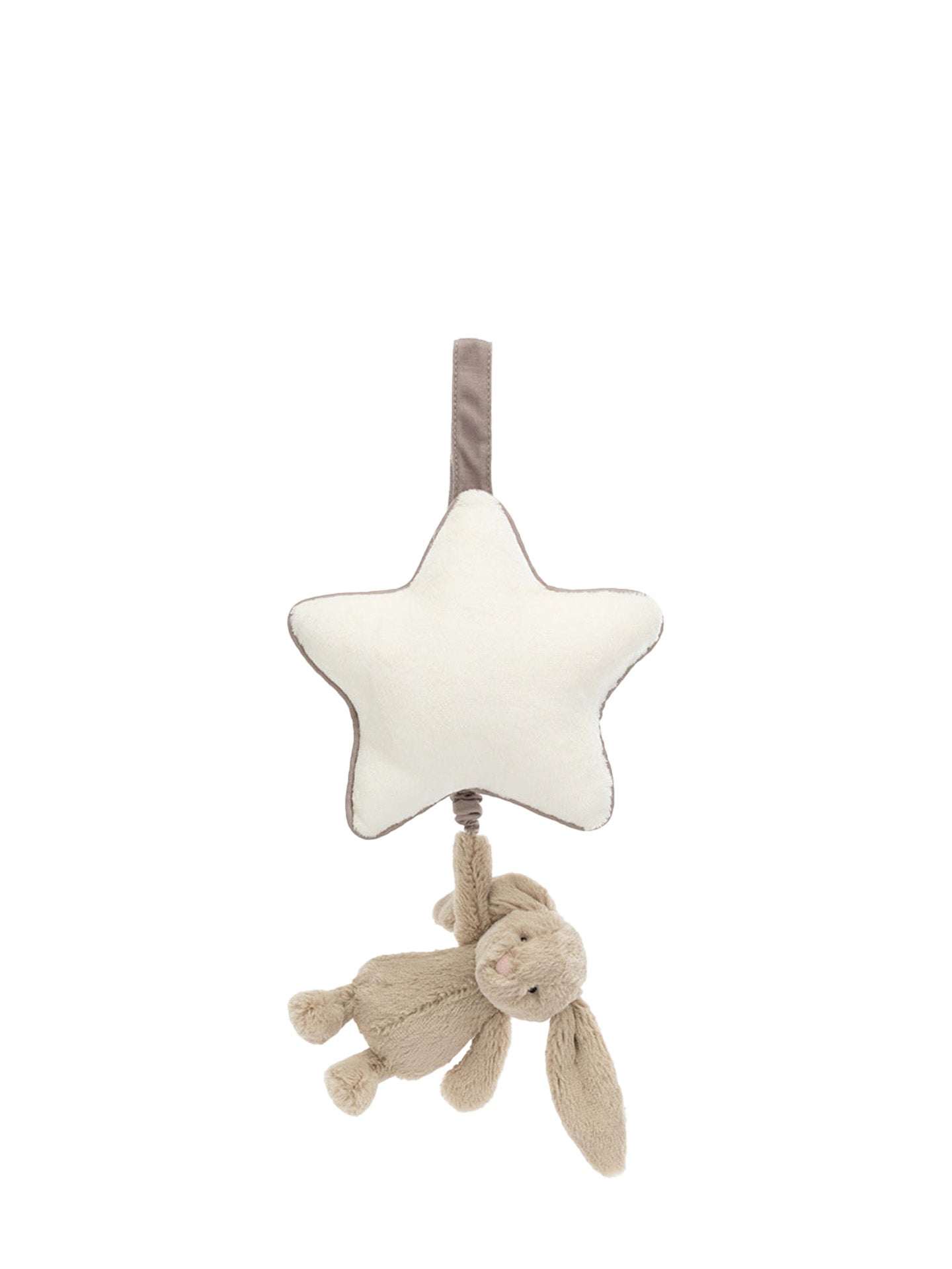 Bashful Beige Bunny musical pull soft baby toy