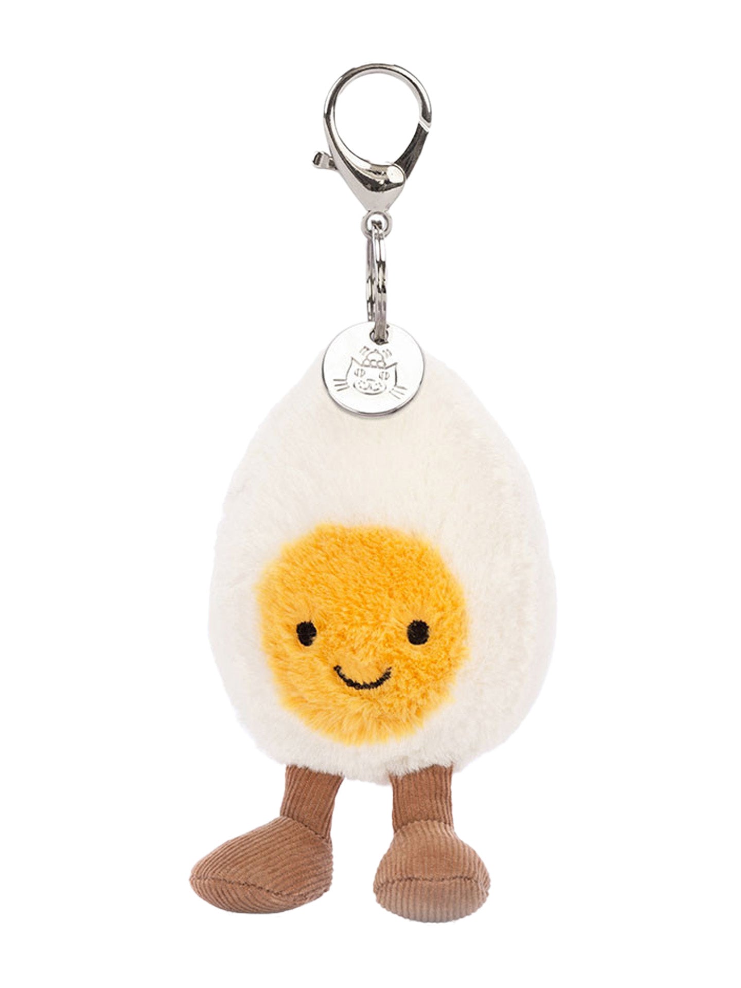 Amuseable happy boiled egg bag charm