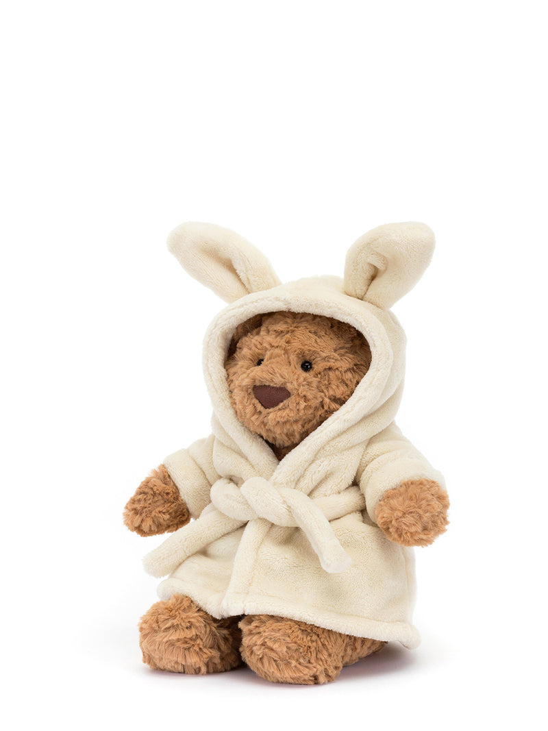 Bartholomew bear in bathrobe, soft toy (26cm)