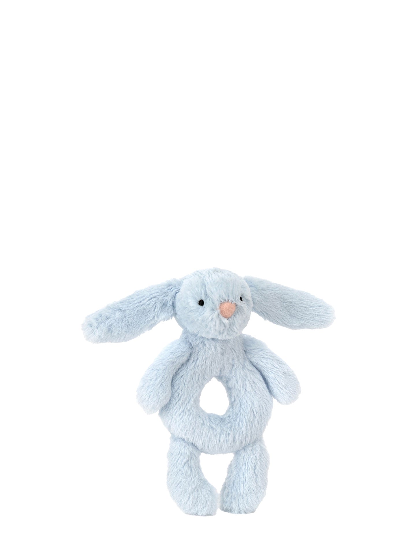 Bashful Bunny Ring Rattle, baby blue