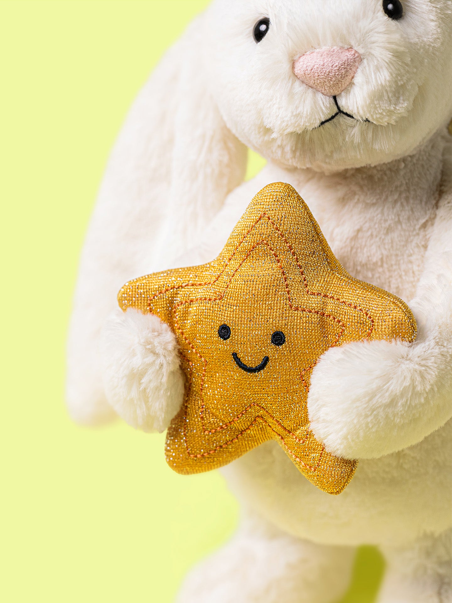 Cream Bunny with Star soft toy (31cm)