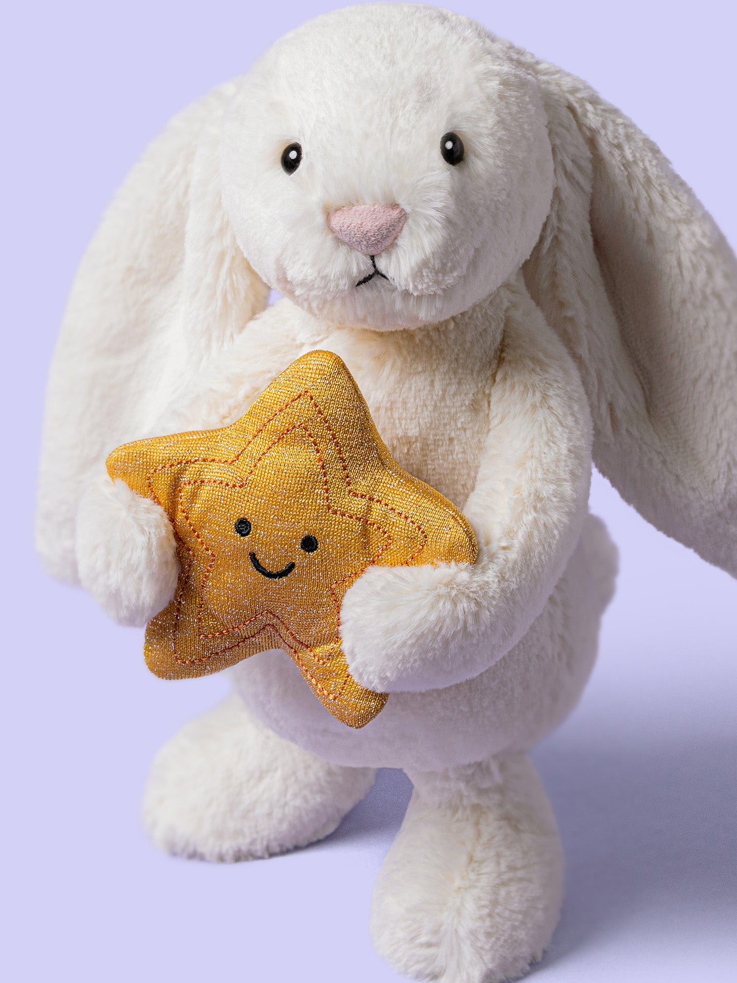 Cream Bunny with Star soft toy (31cm)