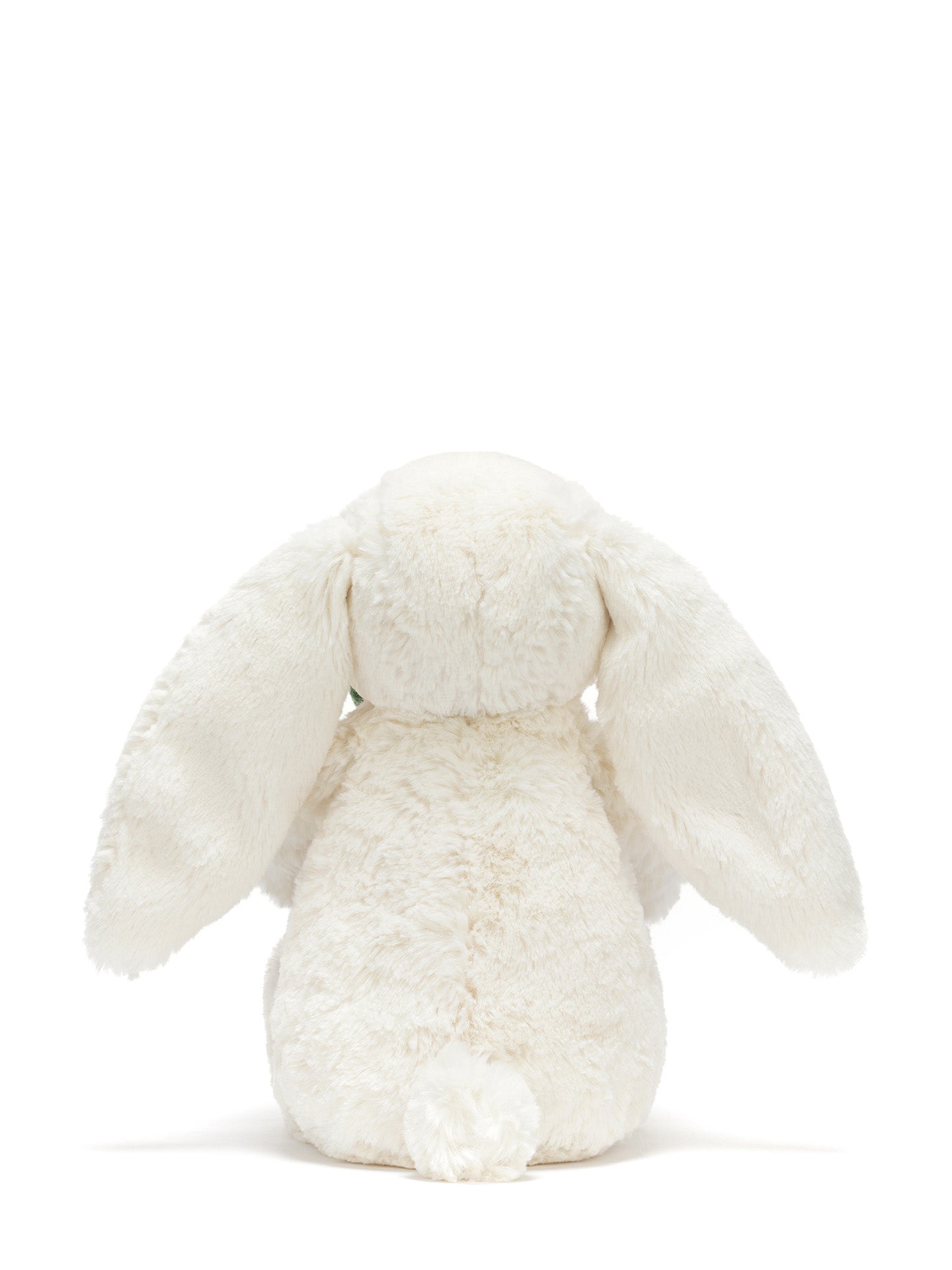 Cream bunny with plant (31cm)